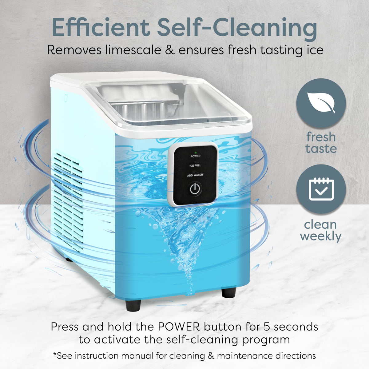 Igloo Portable Ice Maker with Scoop - Ice Maker with LED Control Panel & 1.5 Quart Water Tank - Stainless Ice Cube Maker Produces 26 Lbs. of Ice in 24 Hours with 9 Large or Small Cubes in 7 Minutes Jansha Store