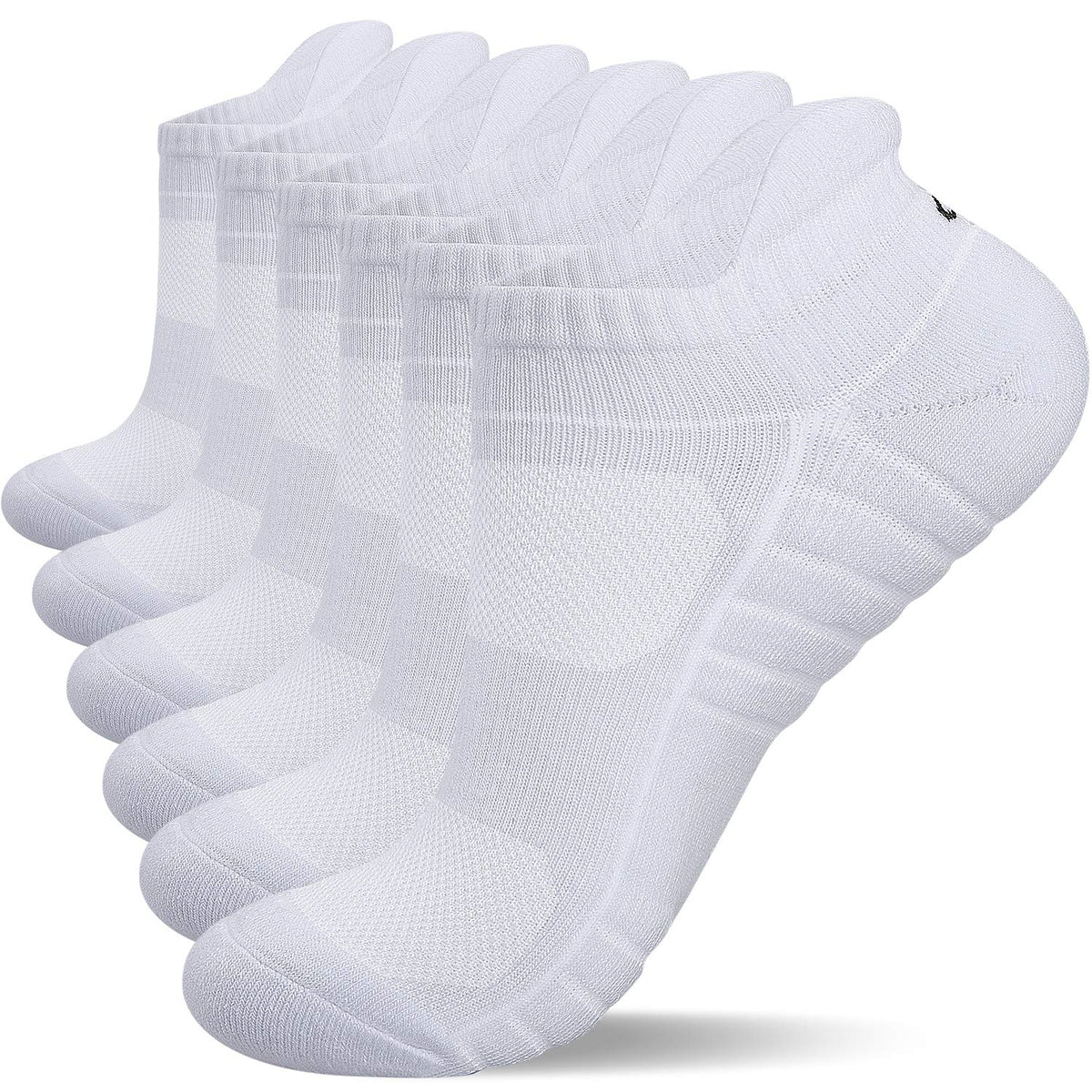 Lapulas Athletic Running Ankle Socks, Low Cut Cushioned Anti-Blister Tab Sports Socks Men Women 6Pairs Jansha Store