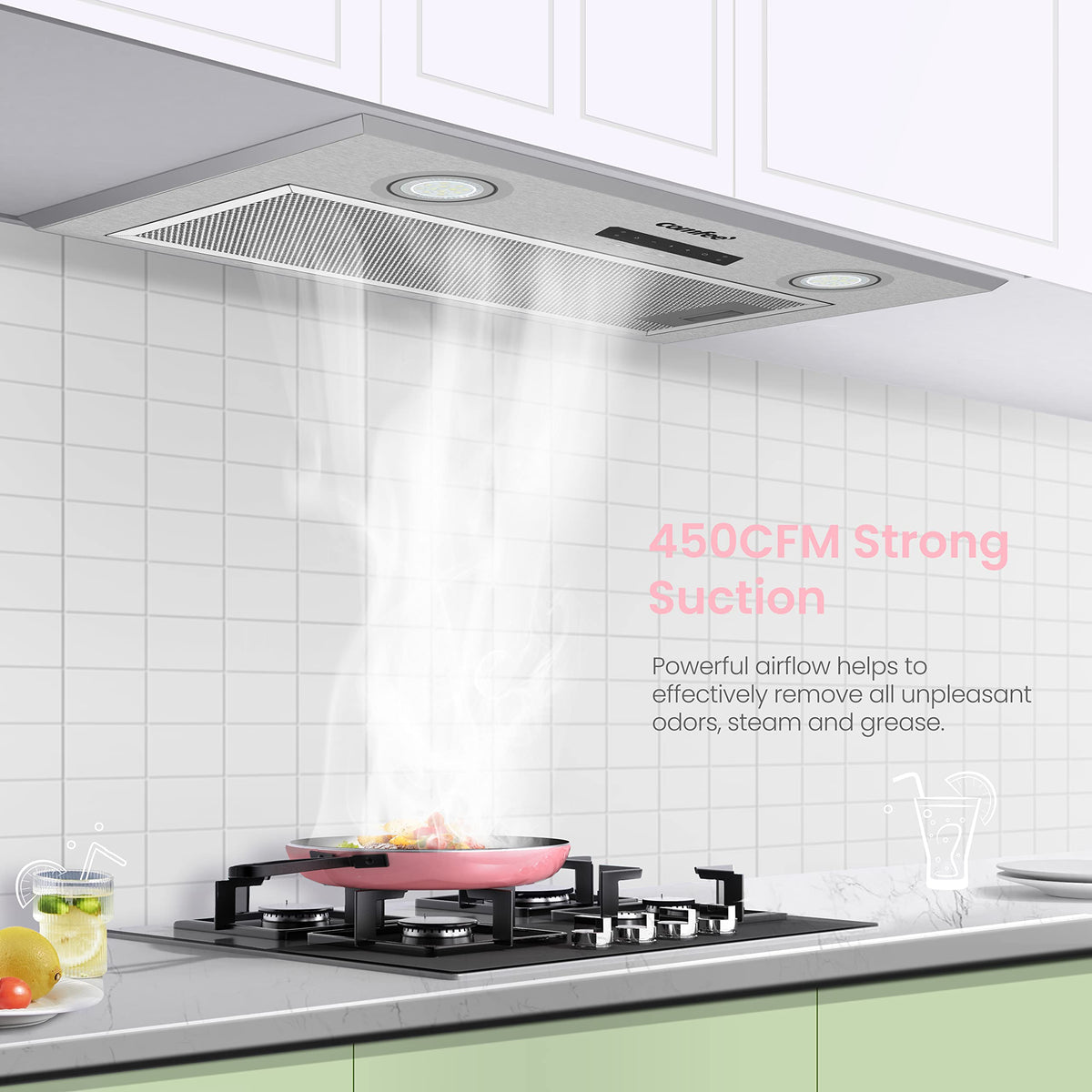 COMFEE' Range Hood 30 Inch Under Cabinet 200 CFM Ducted/Ductless Jansha Store