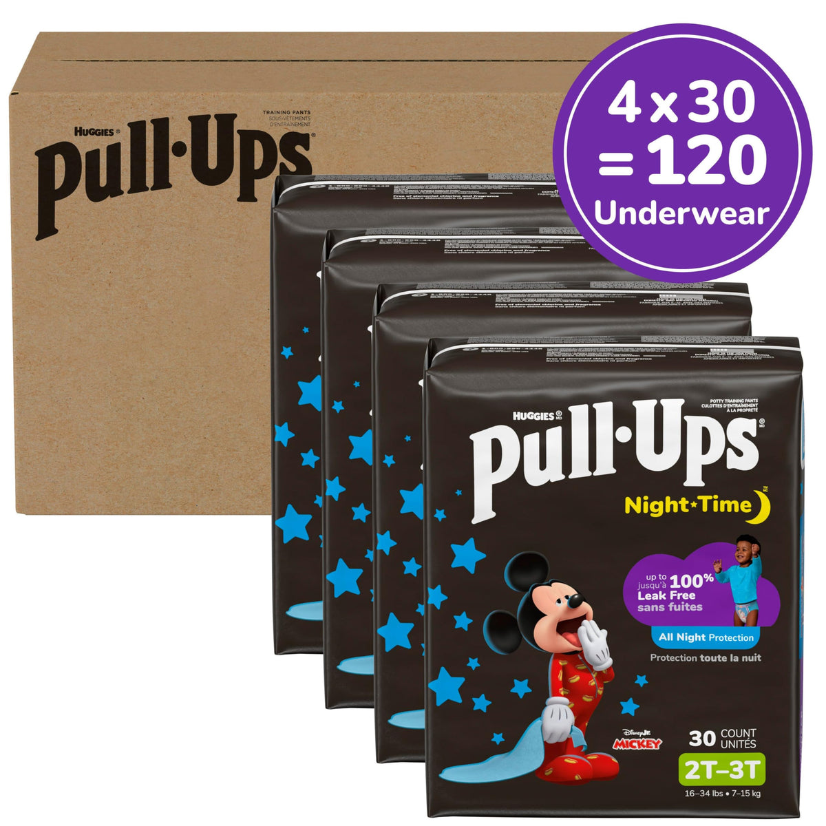 Pull-Ups Boys' Night-Time Potty Training Pants, Size 5T-6T, 44 Count Jansha Store