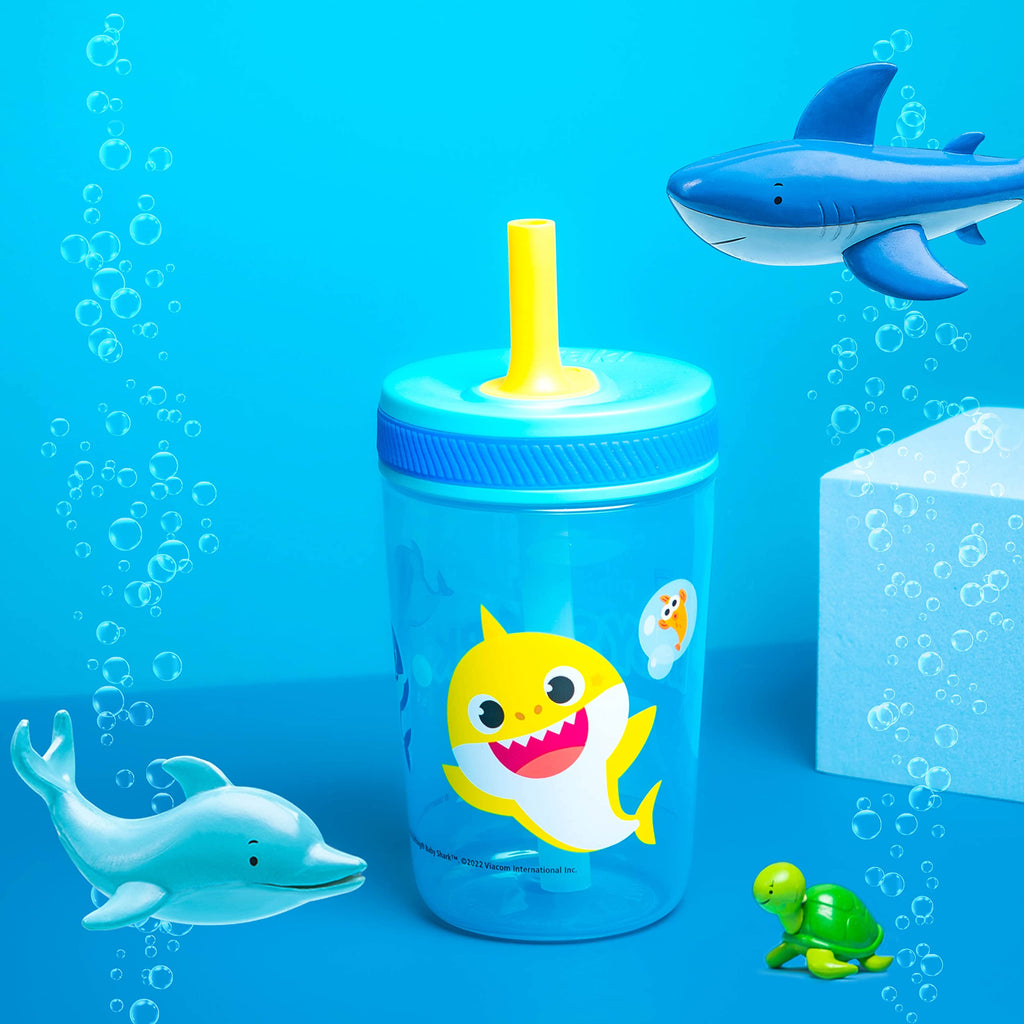 Zak Designs Blippi Kelso Toddler Cups For Travel or At Home, 2-Count Durable Plastic Sippy Cups With Leak-Proof Design is Perfect For Kids (Blippi), 15 Ounces (Pack of 12) Jansha Store