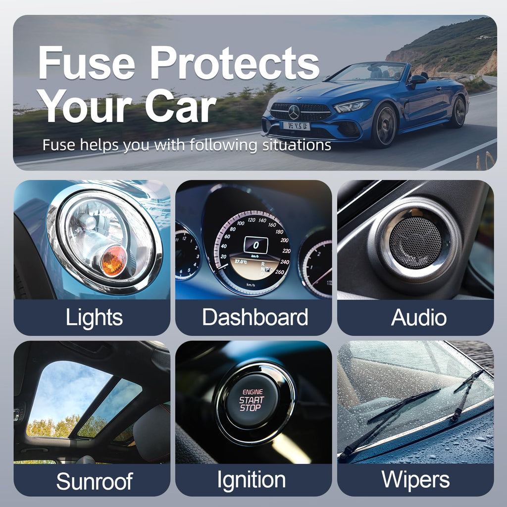 JOREST 300Pcs Car Fuse Assortment Kit, 160 Mini Blade Fuses Automotive + 90 Standard Auto Fuses + 50 Micro + Puller – Replacement for RV Camper Boat Truck (2Amp 3A 5A 7.5A 10A 15A 20A 25A 30A 35A 40A) Jansha Store