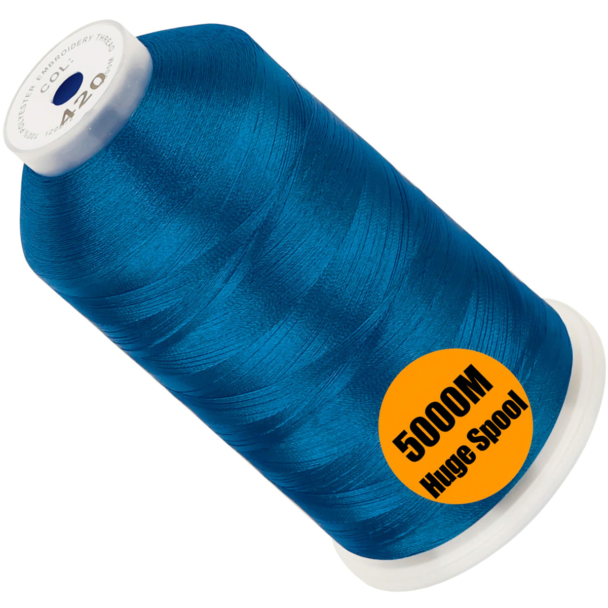 New brothread 5000M Huge Spool Embroidery Machine Thread - White Jansha Store