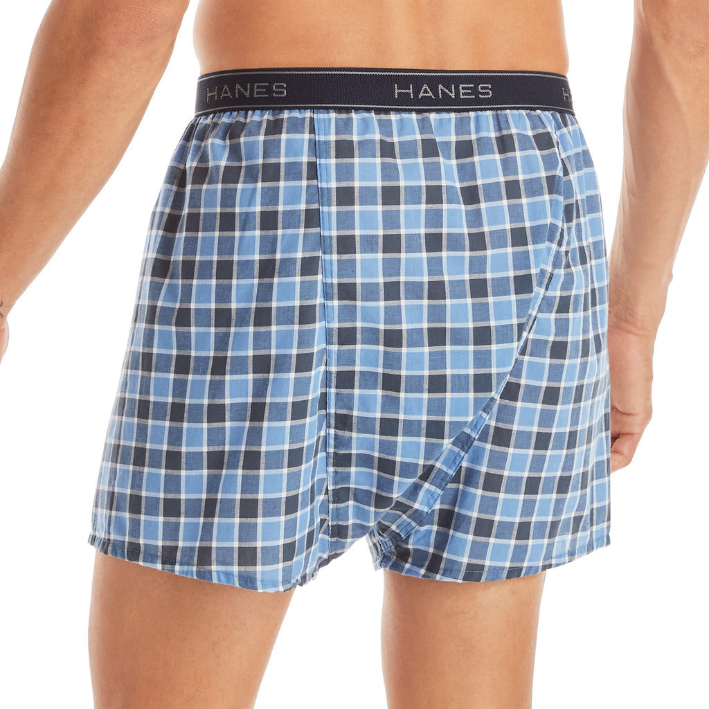 Hanes Men's Underwear Boxers Pack, Cool & Breathable Cotton Underwear, Moisture-Wicking Boxers for Men Jansha Store
