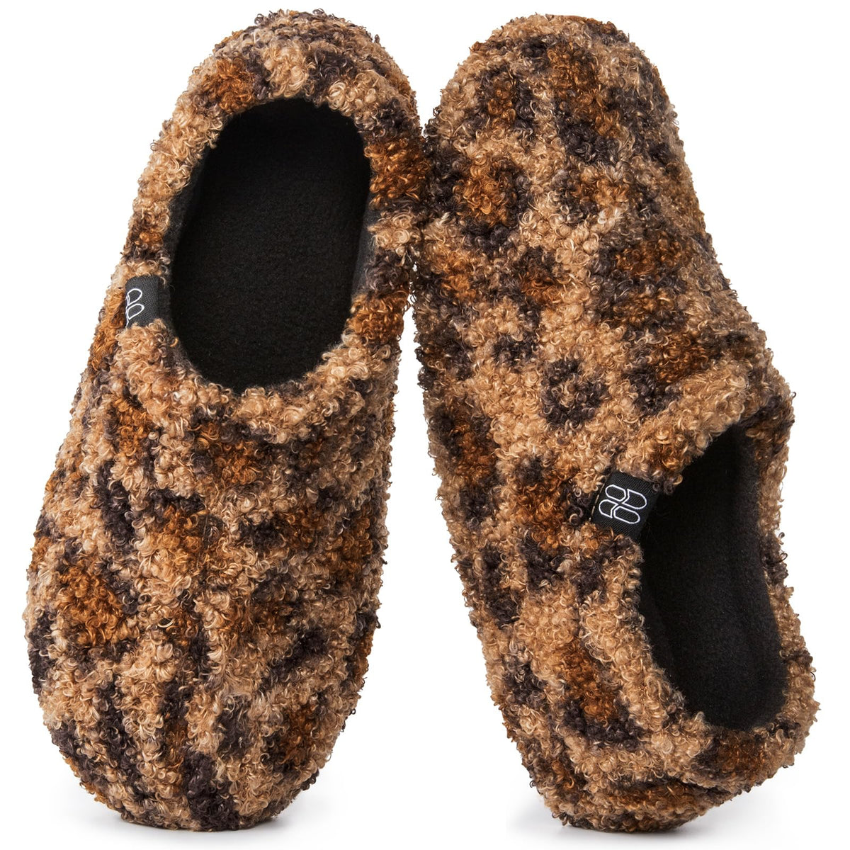 HomeTop Women's Fuzzy Curly Fur Fleece Lining Memory Foam Loafer Slippers Jansha Store