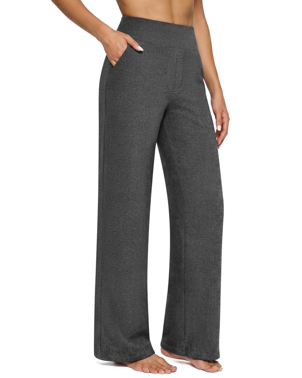 G4Free Yoga Pants for Women Wide Leg Pants with Pockets High Waisted Jansha Store