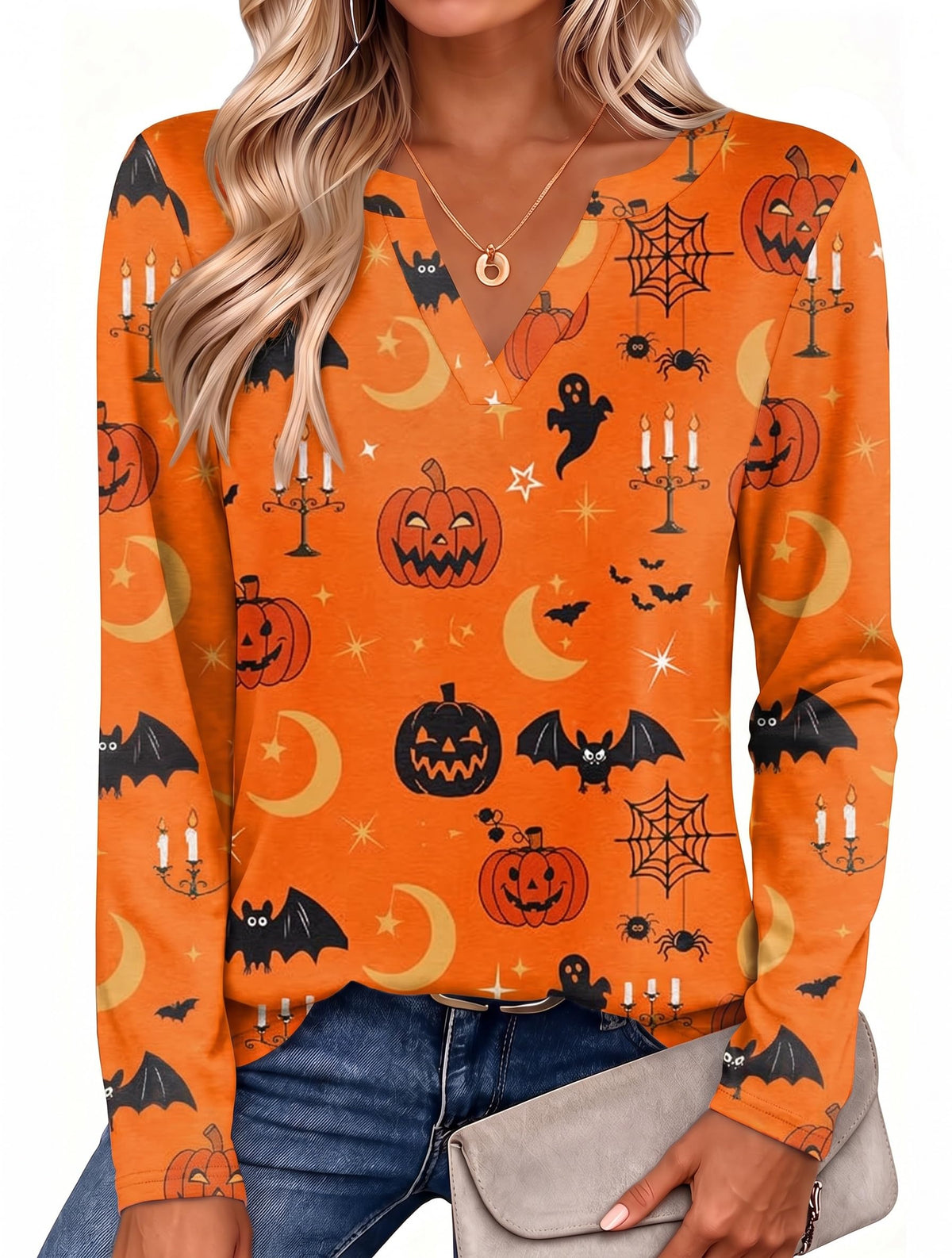 Zeagoo Womens Tops Long Sleeve V Neck Tee Shirts Cute Dressy Casual Jansha Store