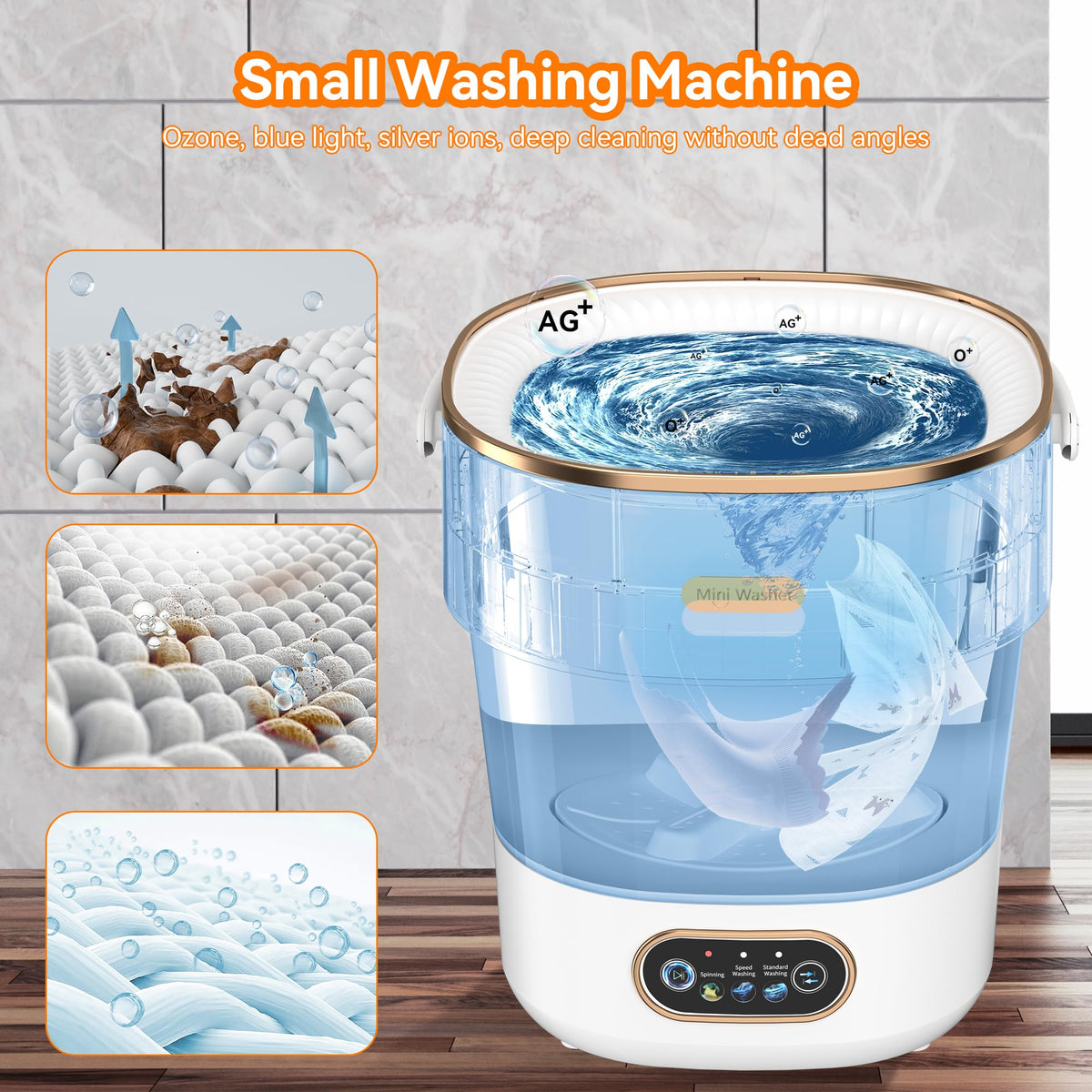 JUJOJB Portable Washing Machine, Folding 20L Mini Washer and Spin-Dryer Jansha Store