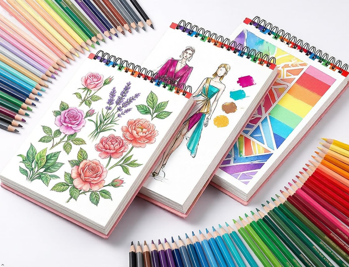 Soucolor Sketch Book 9" x 12", 100 Sheets Kids Art Sketchbook Drawing Pad Jansha Store