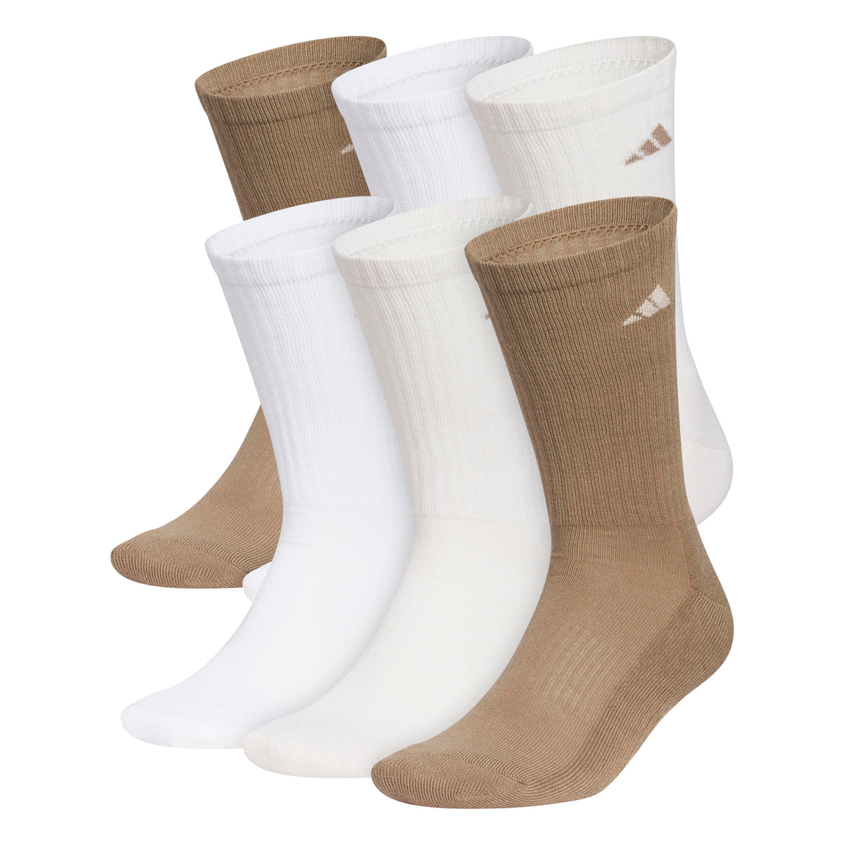 adidas Mens Athletic Cushioned 6-Pack Crew Socks Casual - Green