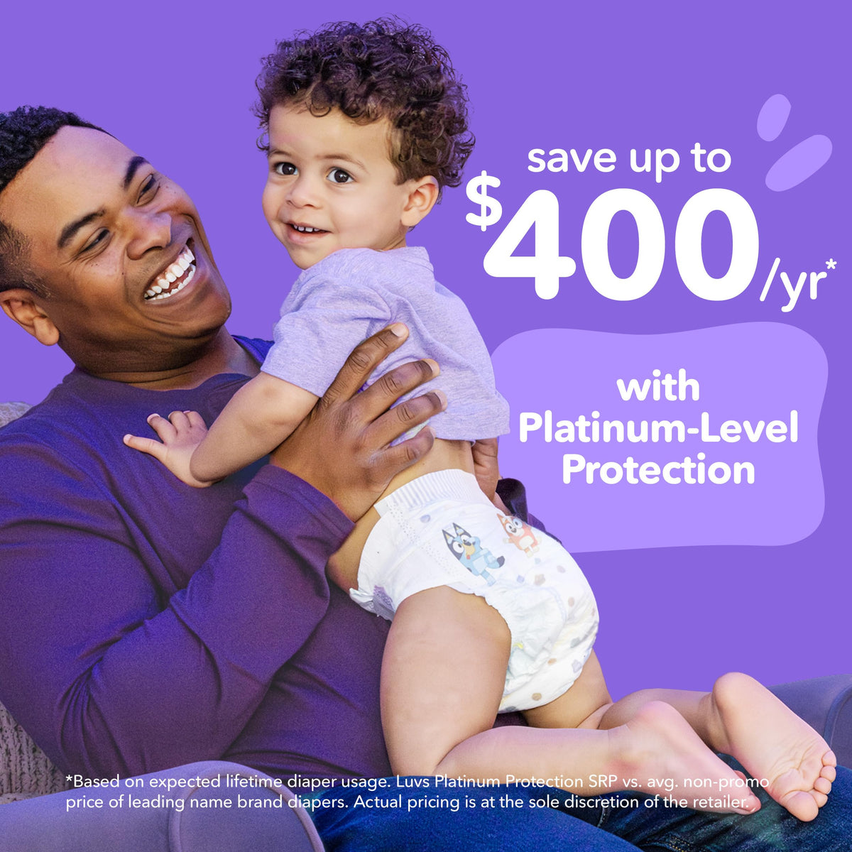 Luvs Size 8 Baby Diapers, Platinum Protection Bluey Diapers for Day & Night,Size 8 (46+ lb), 108 Count Jansha Store