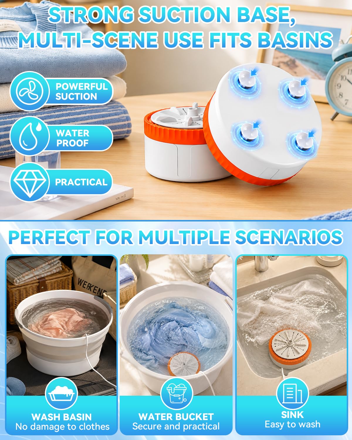 USB Portable Washing Machine | For Clothes & Dishes, Travel, Dorms, RVs Jansha Store