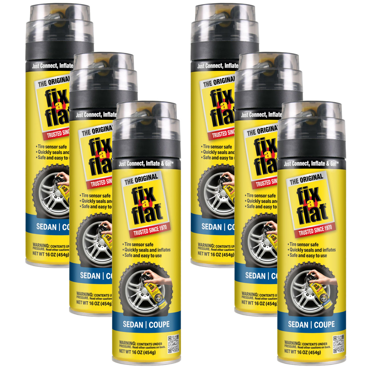 Fix-A-Flat S60420 Aerosol Emergency Flat Tire Repair and Inflator, for Standard Tires, Eco-Friendly Formula, Universal Fit for All Cars, 16 oz. (Pack of 1) Jansha Store