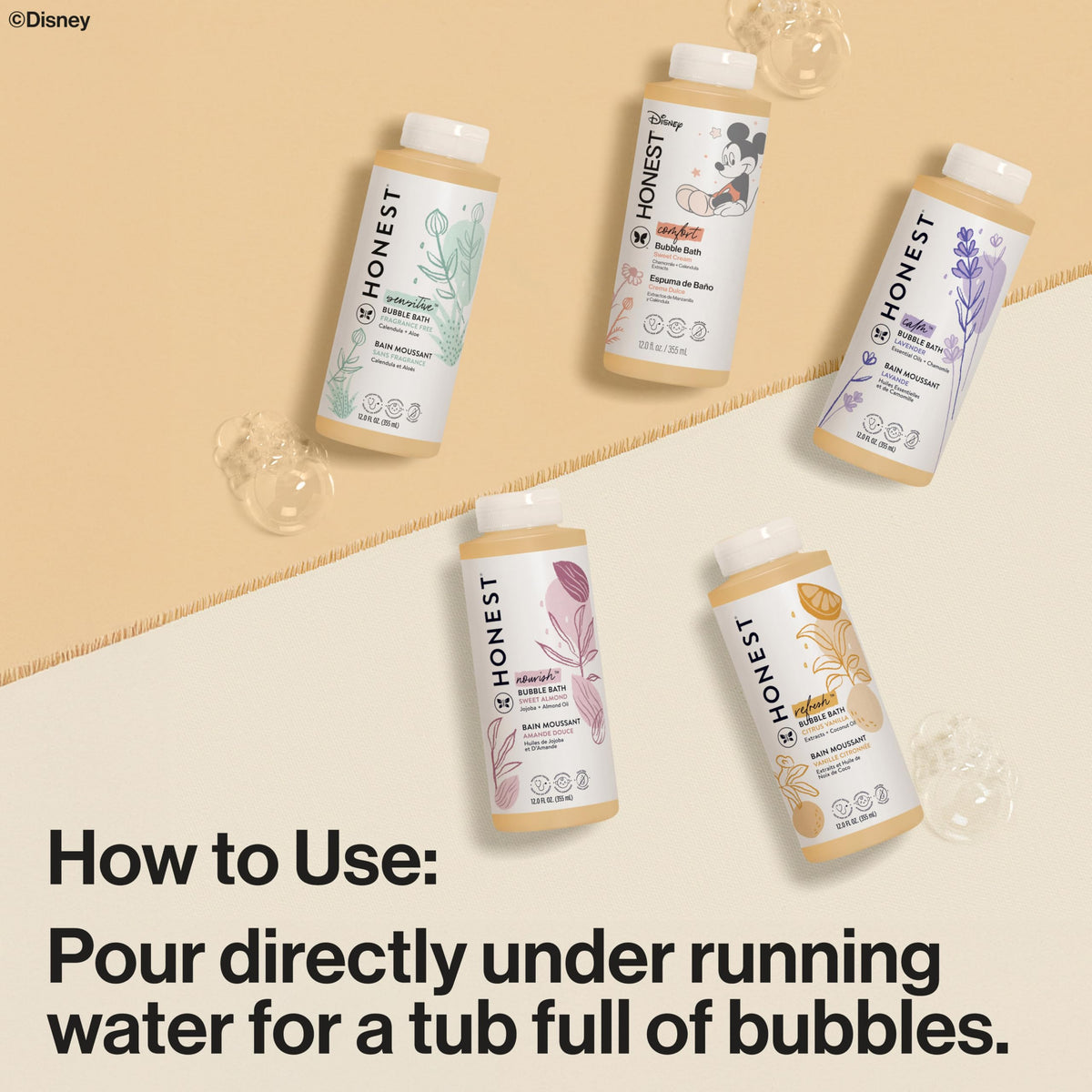 The Honest Company Bubble Bath, Hypoallergenic, Lavender Calm, 12 fl oz Jansha Store