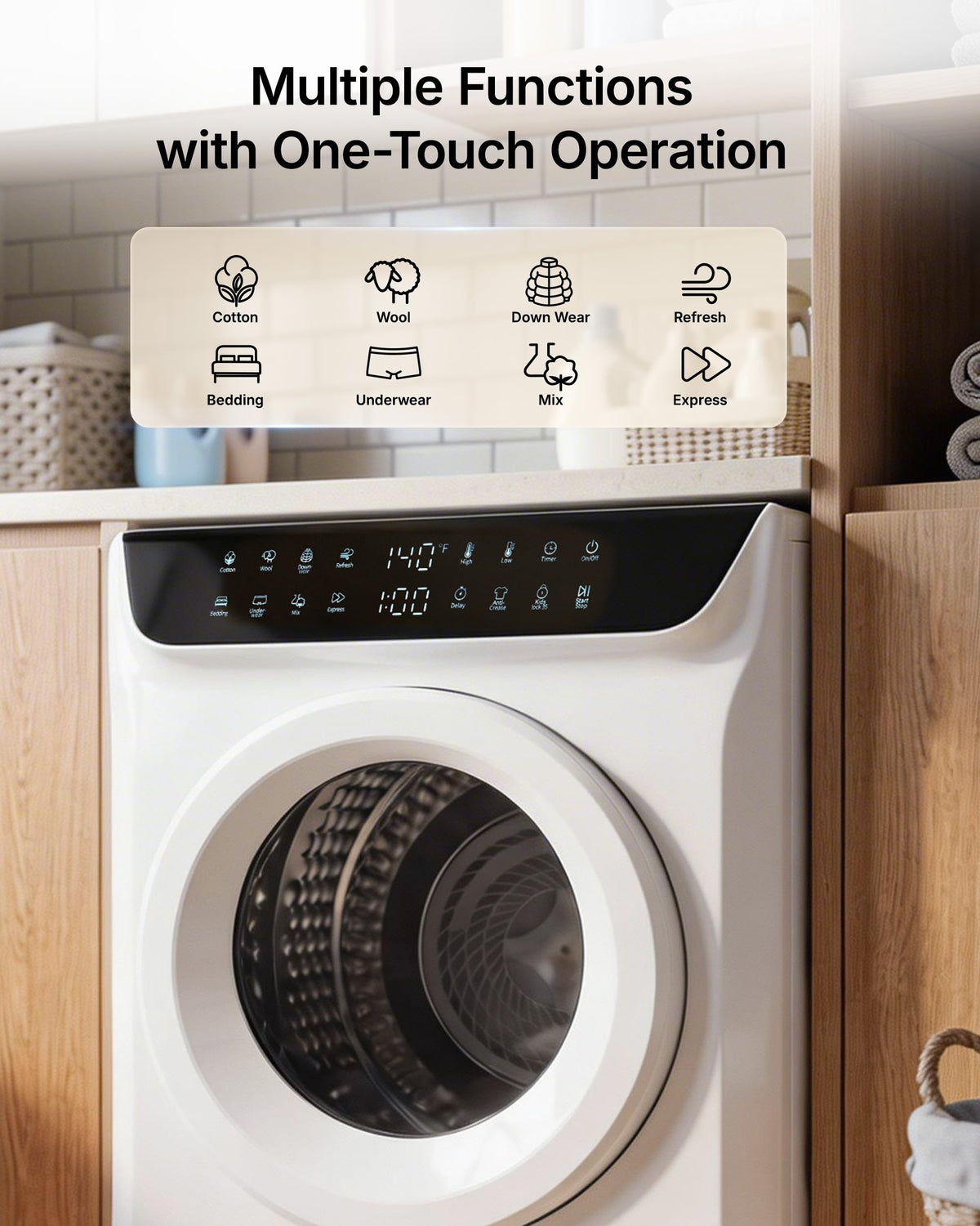 3.5 Cu. Ft. Portable Clothes Dryer for Laundry Jansha Store