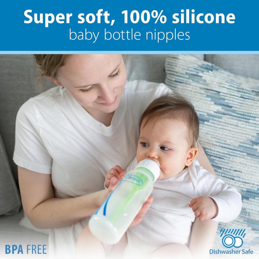 Dr. Brown's Anti-Colic Options+ Narrow Baby Bottle, Clear, 4 oz, 4-Pack Jansha Store