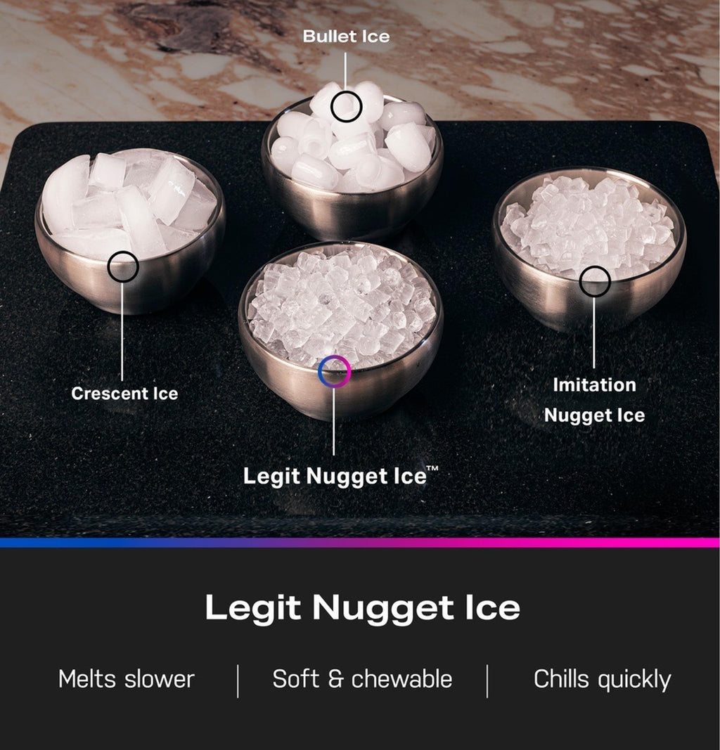 GE Profile Opal Ultra, Countertop Nugget Ice Maker, 1 Gal XL Side Tank, *Amazon Exclusive*, 38 lbs/Day, Pebble Pellet Crushed Ice Machine, WiFi Black Stainless Steel Jansha Store