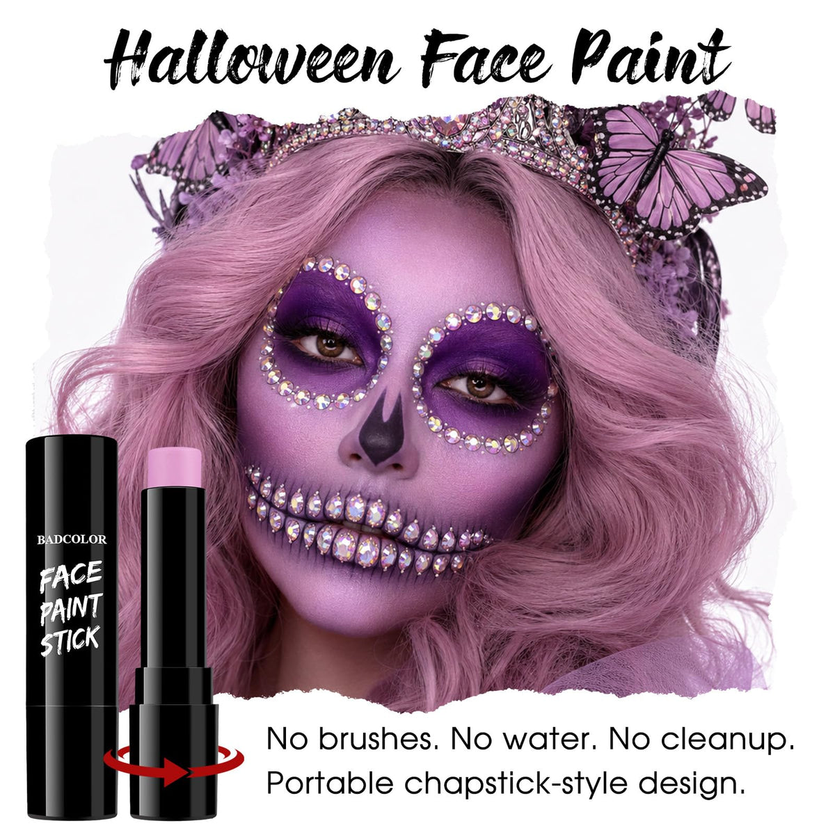 BADCOLOR Black Cream-Blendable Face Body Paint Stick for Adults Children Eye Black Softball Football Baseball Sports , Non-Toxic Hypoallergenic for Halloween SFX Makeup Cosplay Joker Costume Parties Jansha Store