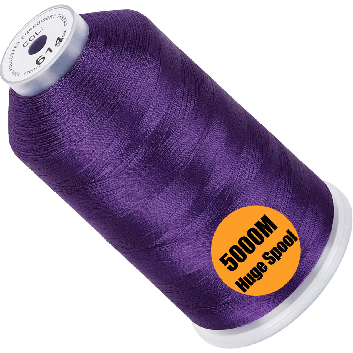 New brothread 5000M Huge Spool Embroidery Machine Thread - White Jansha Store