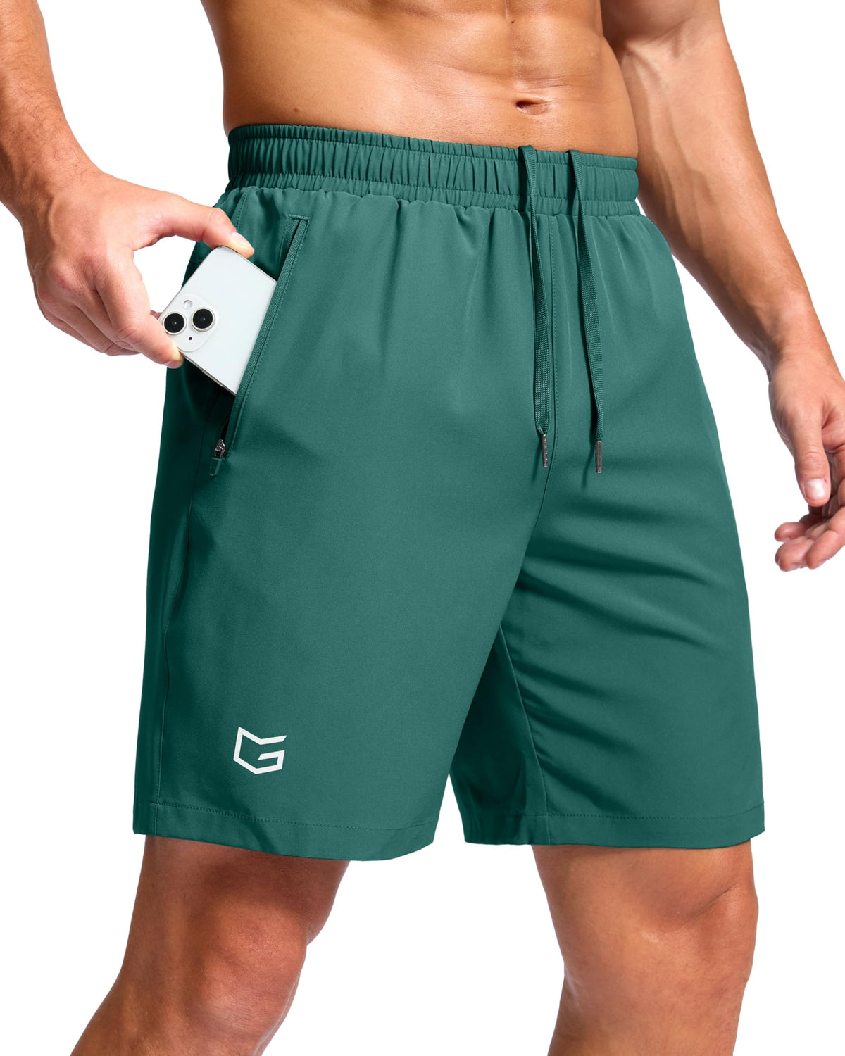 G Gradual Men's Athletic Running Shorts with 2 Zipper Pockets 7"/ 5"/ 9" Jansha Store