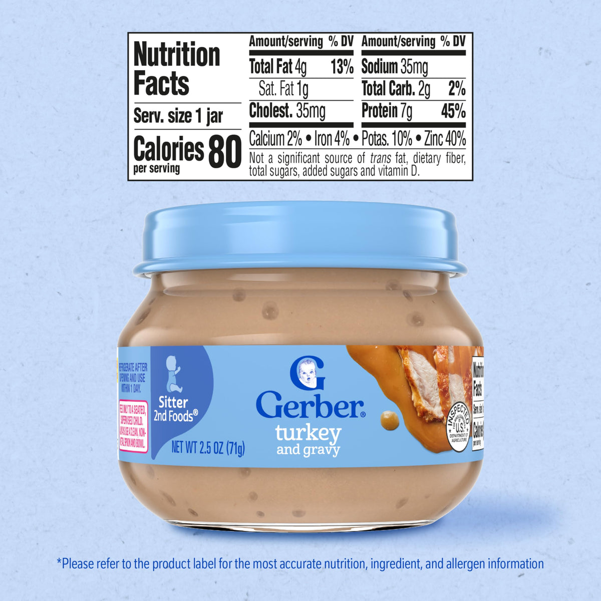 Gerber Stage 2 Chicken and Gravy Baby Food, 2.5 Oz, 10 Pack Jansha Store