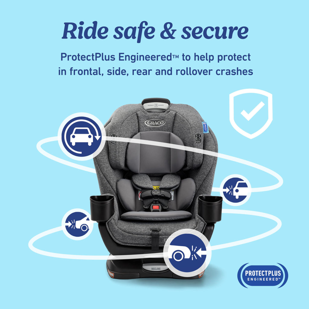 Graco Extend2Fit 2-in-1 Convertible Car Seat, Gotham Jansha Store
