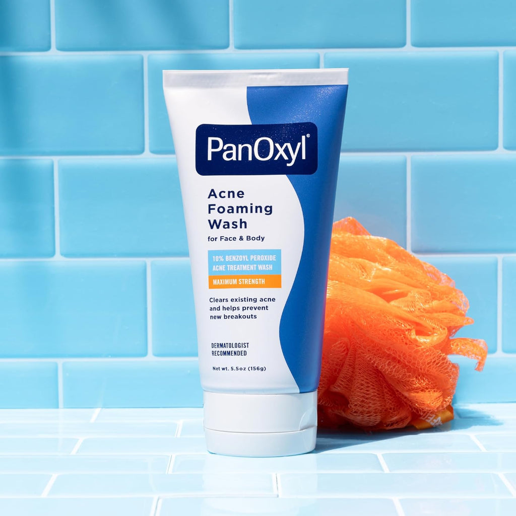 PanOxyl Acne Foaming Wash, 10% Benzoyl Peroxide, For Face & Body, 5.5 oz Jansha Store