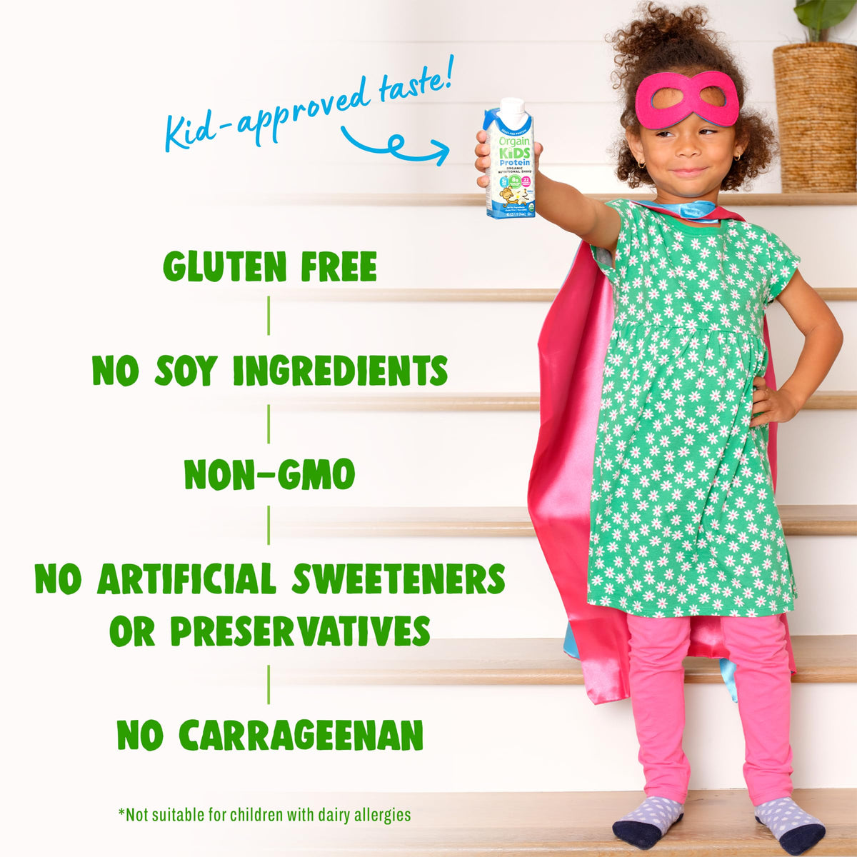 Orgain Organic Kids Dairy 8g Protein Shake, Chocolate, 8.25 oz, 12pk Jansha Store