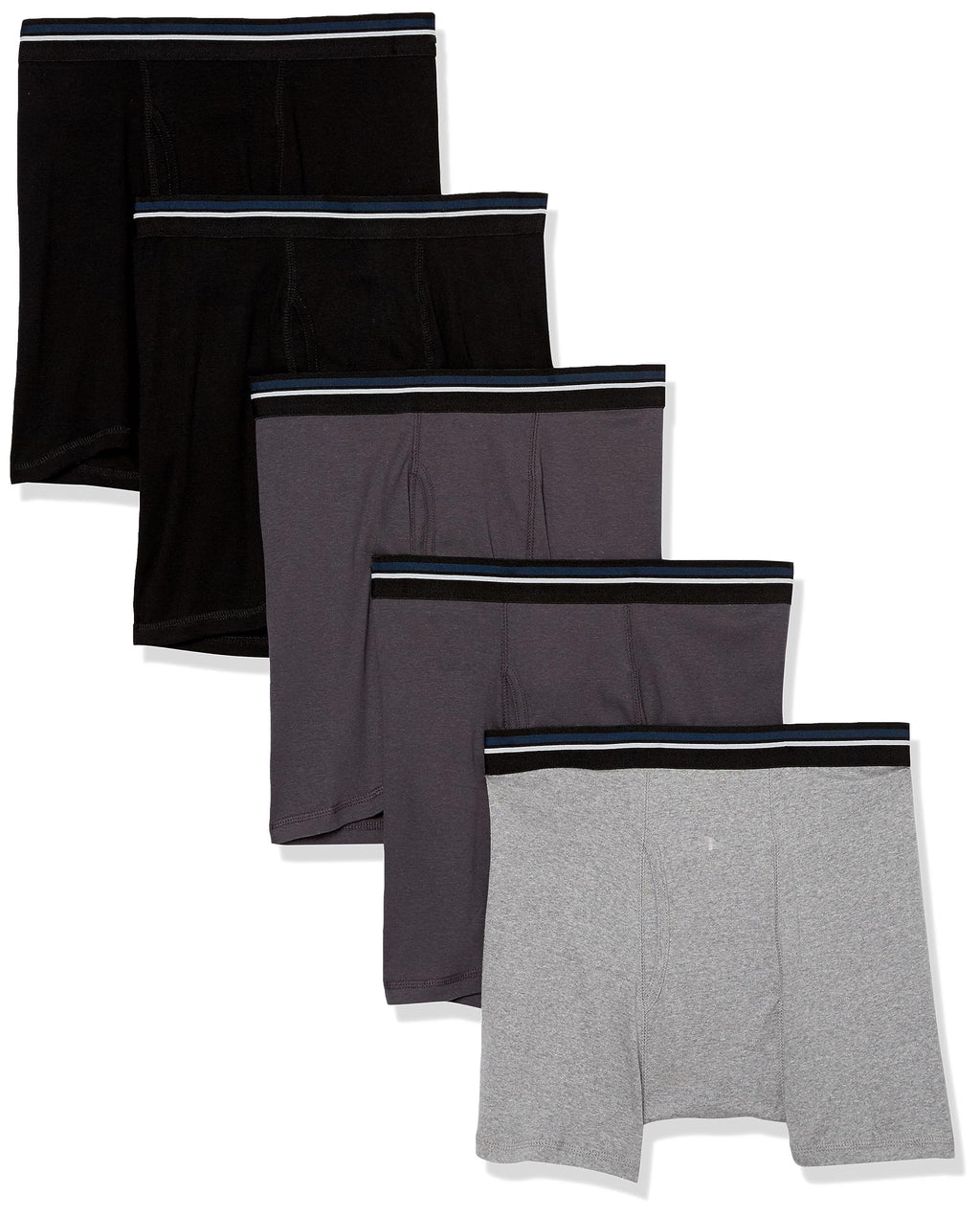 Amazon Essentials Men's Breathable Cotton Boxer Briefs, Tag-Free, Pack of 5 Jansha Store