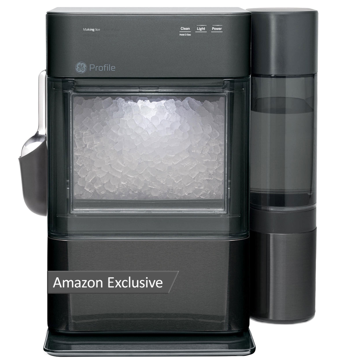 GE Profile Opal Ultra, Countertop Nugget Ice Maker, 1 Gal XL Side Tank, *Amazon Exclusive*, 38 lbs/Day, Pebble Pellet Crushed Ice Machine, WiFi Stainless Steel Jansha Store