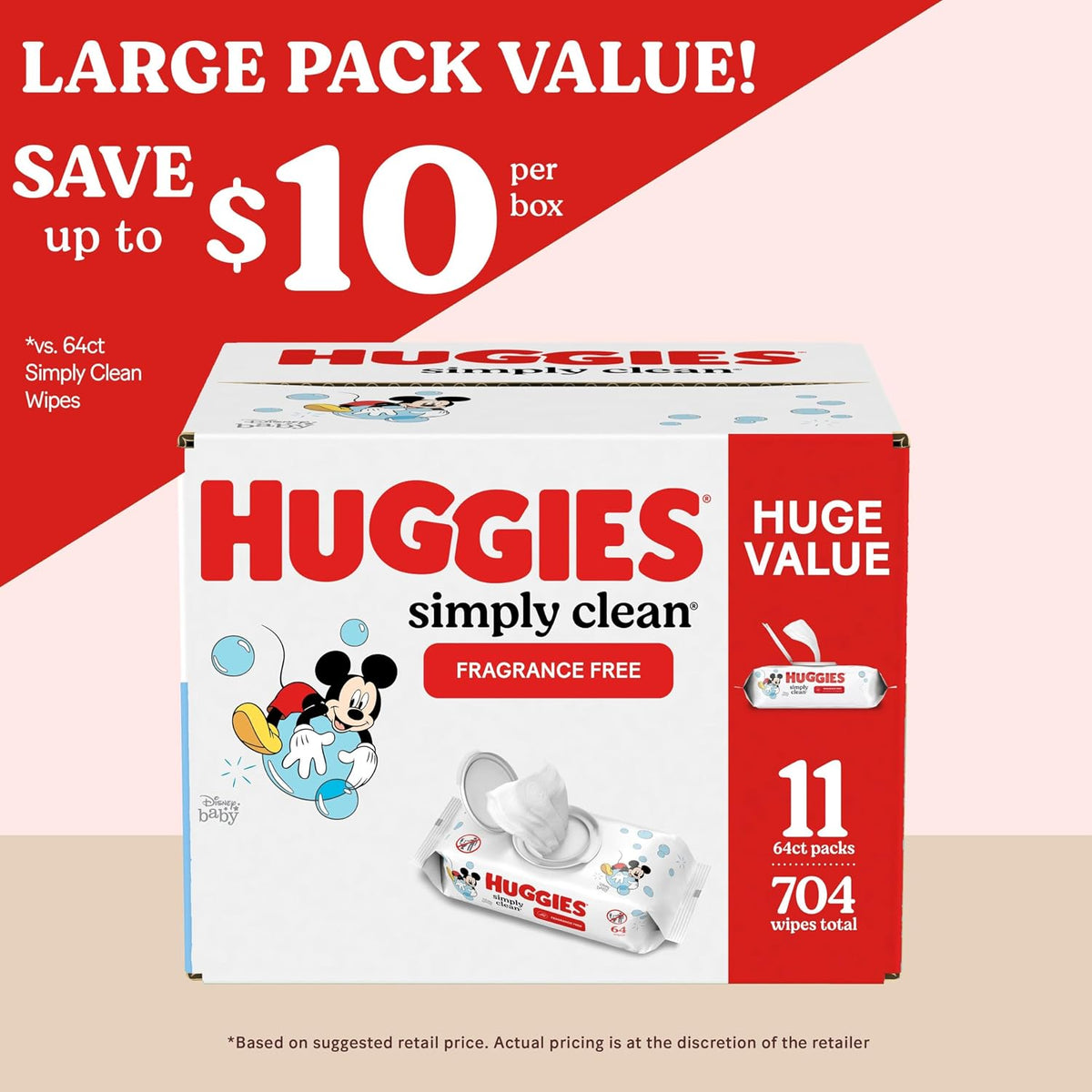 Huggies Simply Clean Baby Wipes, Unscented, 11 Packs, 704 Wipes Jansha Store