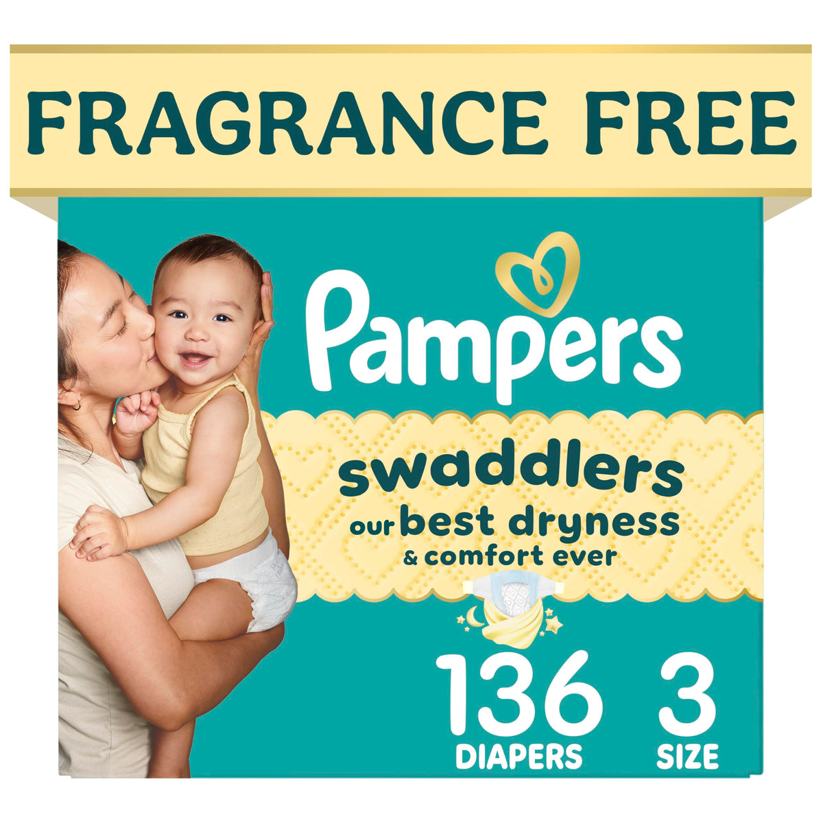 Swaddlers Diapers, Size 4 (15-34 lbs), 150 Count, Fragrance Free, Hypoallergenic, Absorbent, Pediatrician Recommended, Skin Safe Jansha Store