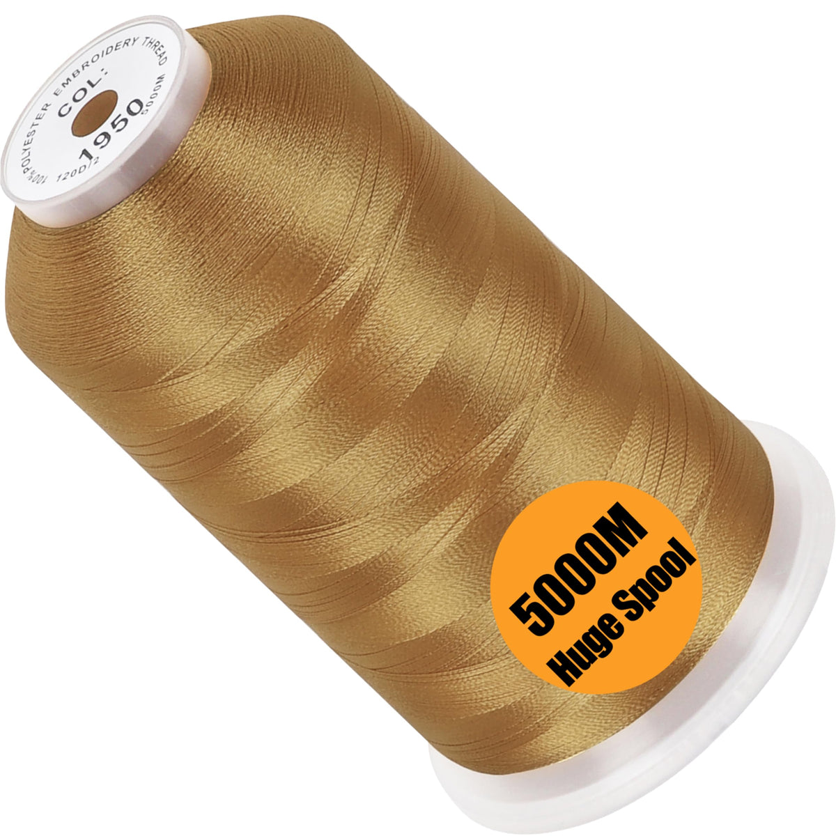 New brothread 5000M Huge Spool Embroidery Machine Thread - White Jansha Store