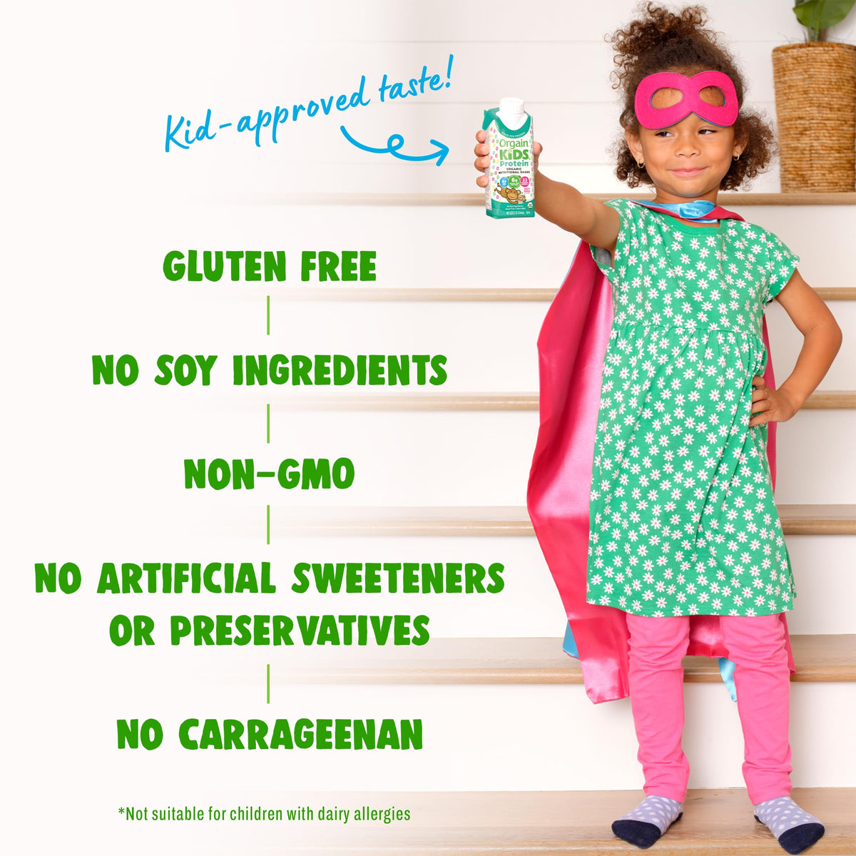 Orgain Organic Kids Dairy 8g Protein Shake, Chocolate, 8.25 oz, 12pk Jansha Store