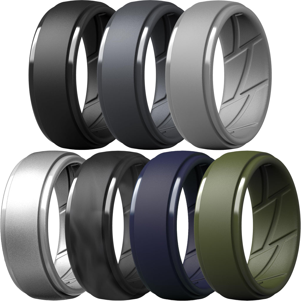 ThunderFit Men's Silicone Rings, Breathable Rubber Bands, 10mm Wide Jansha Store