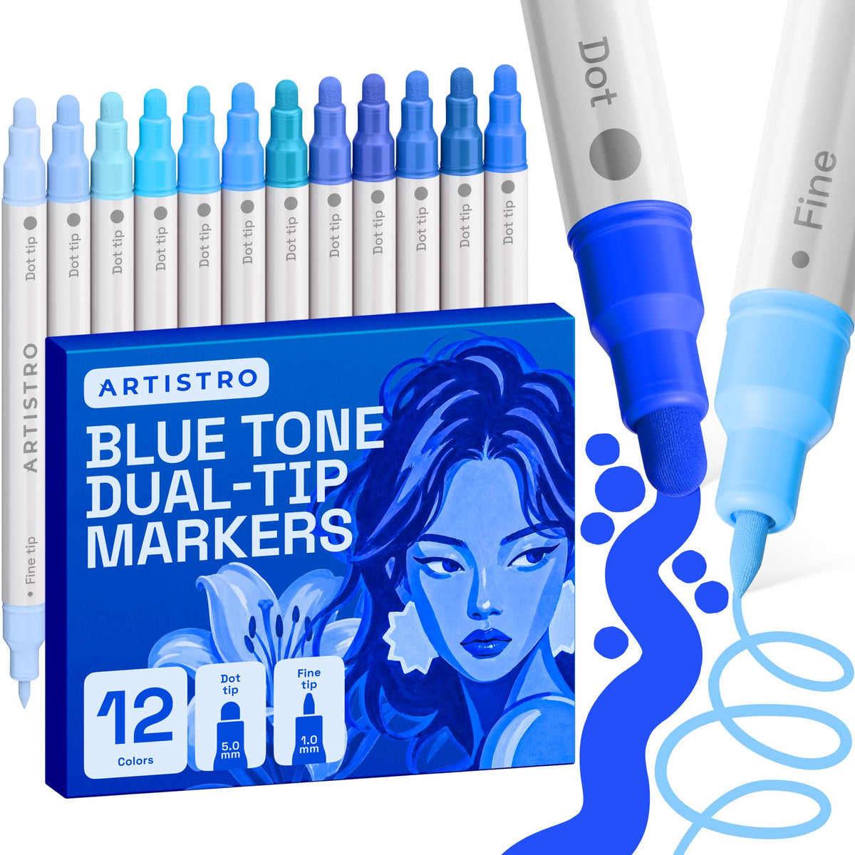 ARTISTRO 36 Multicolor Dual-Tip Acrylic Paint Marker Pens Jansha Store
