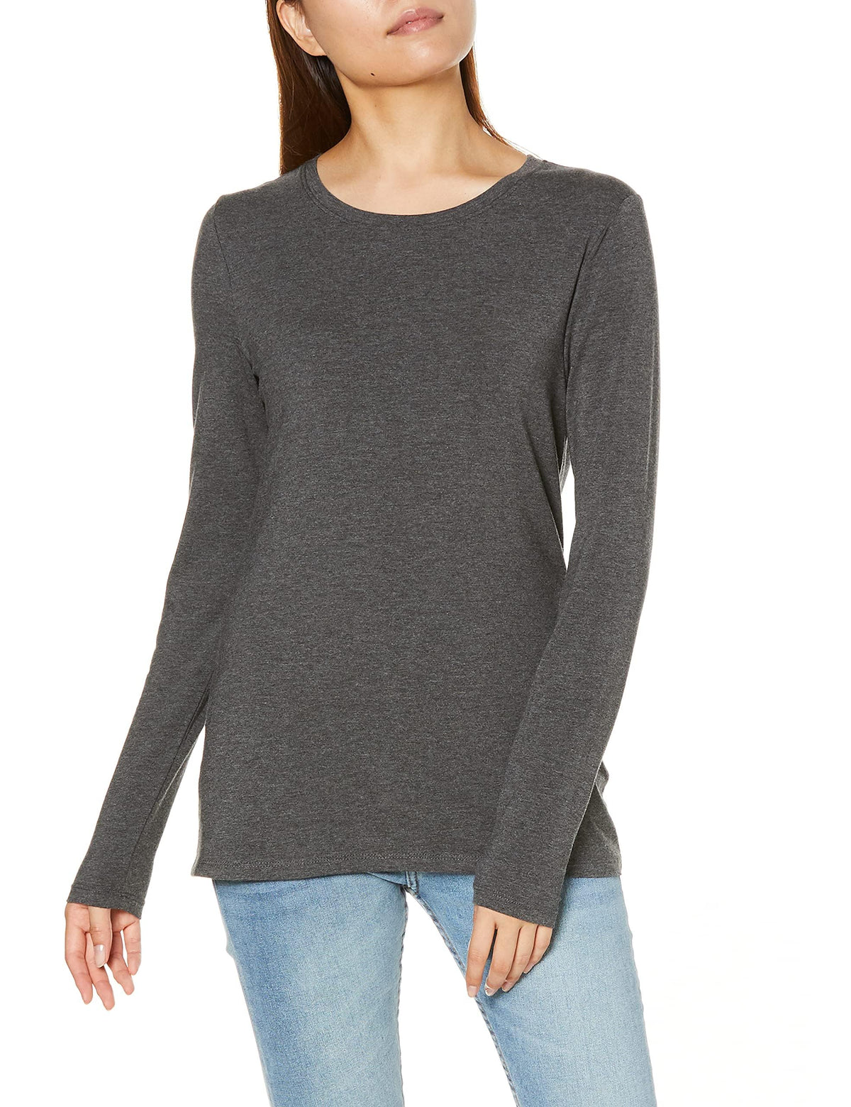 Amazon Essentials Women's Regular-Fit Long-Sleeve Crewneck T-Shirt Jansha Store