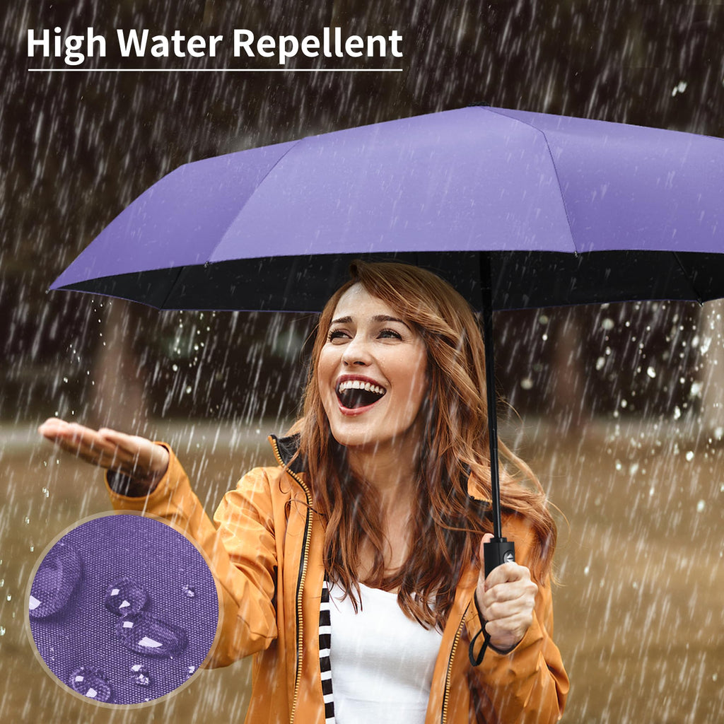 Seniny Windproof Travel Umbrella, Automatic Umbrellas for Rain, Portable & Compact Umbrellas for Backpack, Strong UV for Protection, Folding Small Sun Umbrella for Car, Walking Jansha Store