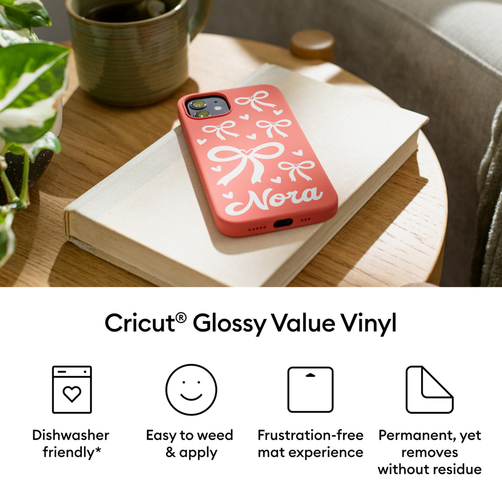 Cricut® Value Permanent Vinyl, White (12 in x 10 ft) Jansha Store