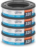 Diaper Genie Essentials Round Refill 4-Pack | Holds Up to 1280 Newborn Diapers | Features Unscented Continuous Film | Compatible with Diaper Genie Complete and Expressions Pails Jansha Store