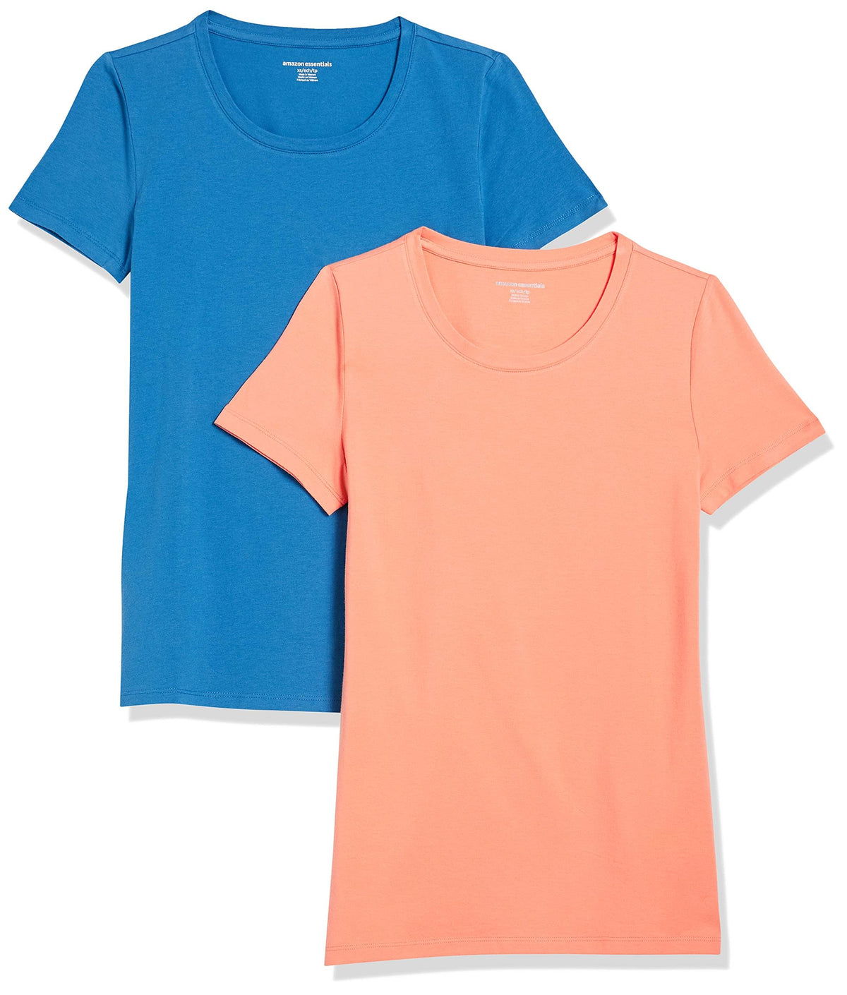 Amazon Essentials Women's Regular-Fit Short-Sleeve T-Shirt (V-Neck or Crewneck), Cotton Modal Blend, Pack of 2 Jansha Store