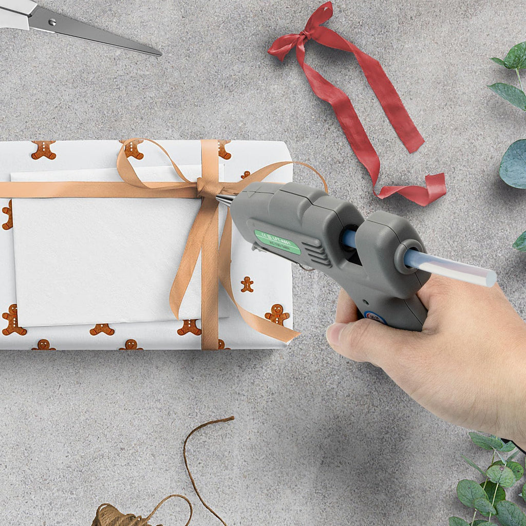 SHJADE Hot Glue Gun with 30 Glue Sticks, 20W Mini Hot Melt Gun Kit(White) Jansha Store