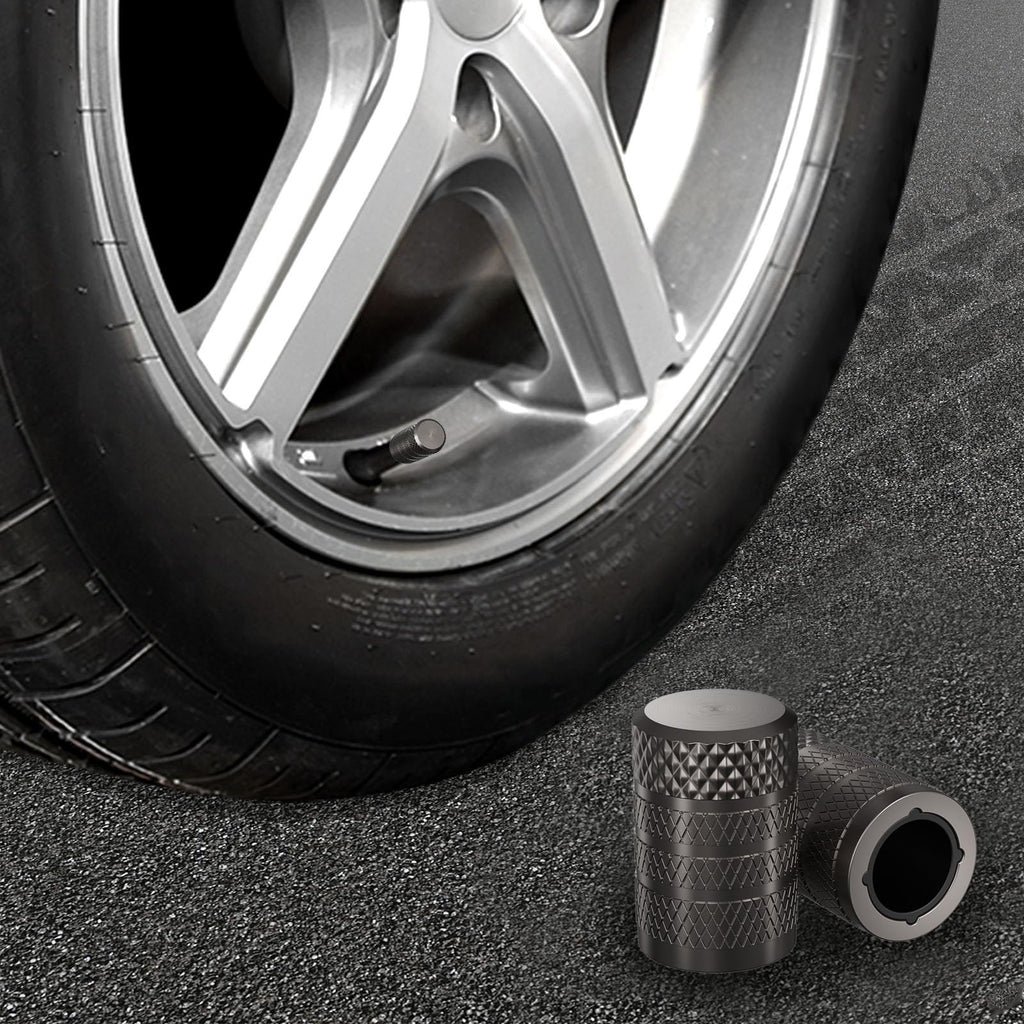 CKAuto Tire Valve Stem Caps, Aluminum Black, 4 pcs/Pack Jansha Store