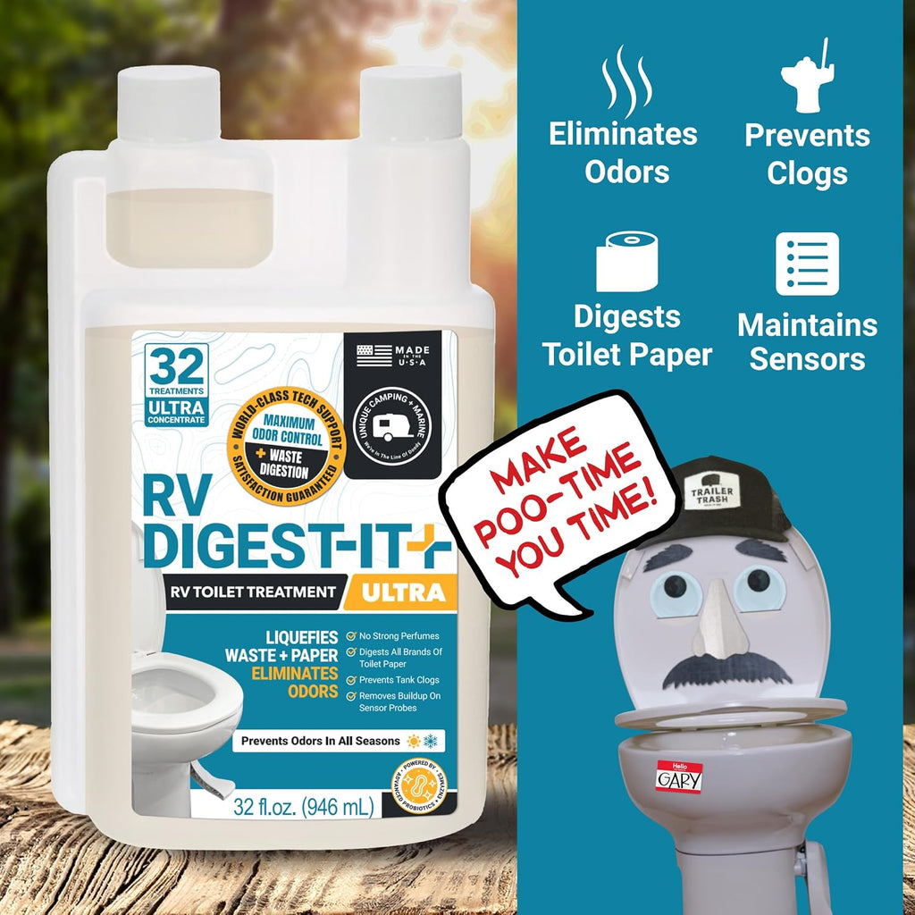 Unique RV Toilet Treatment, RV Digest-It Ultra Liquid, 32 Uses Jansha Store