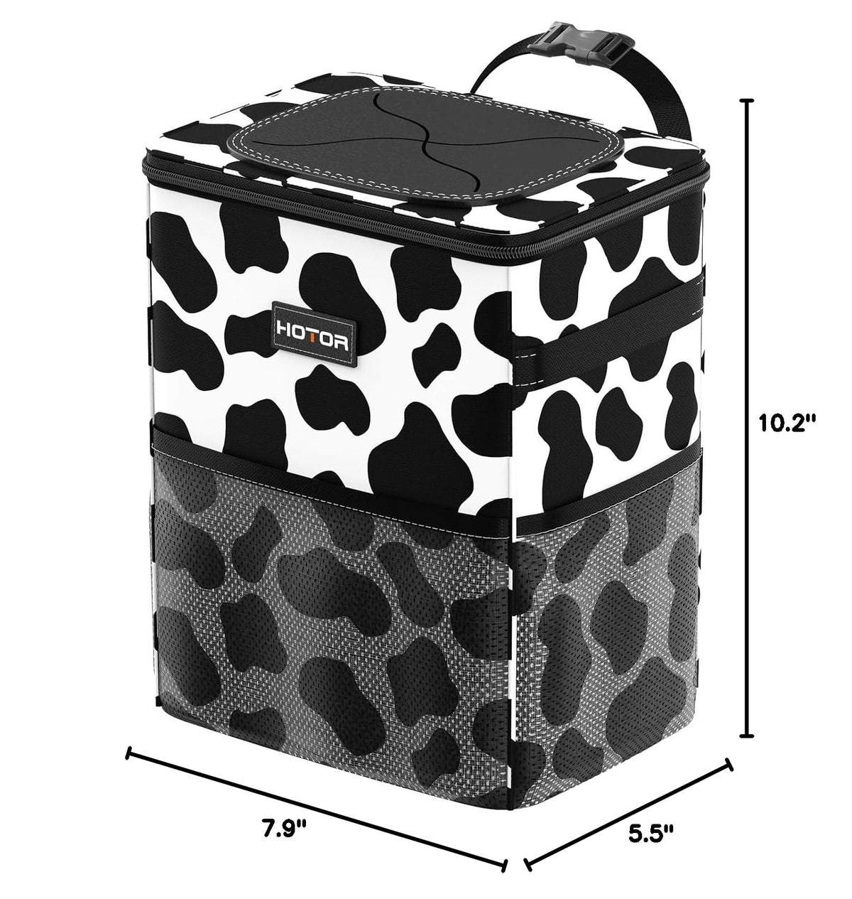 HOTOR Car Trash Can, Leakproof Car Organizer, 2-Gallon, Black Jansha Store