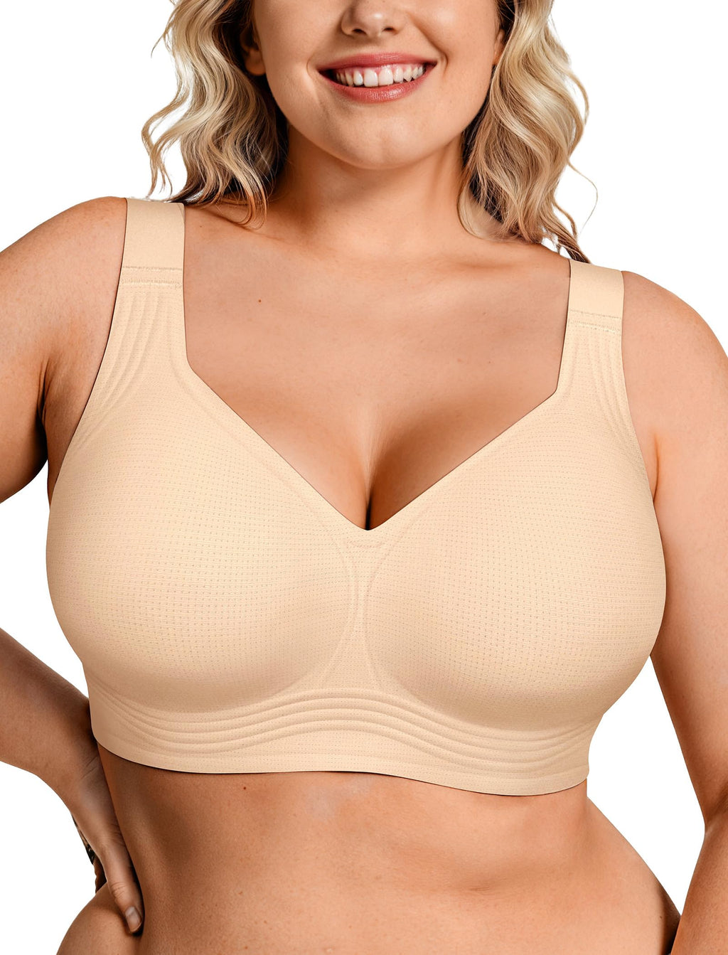 OEAK Womens Wireless Jelly Bras Plus Size Support Push Up Comfortable Bra Jansha Store