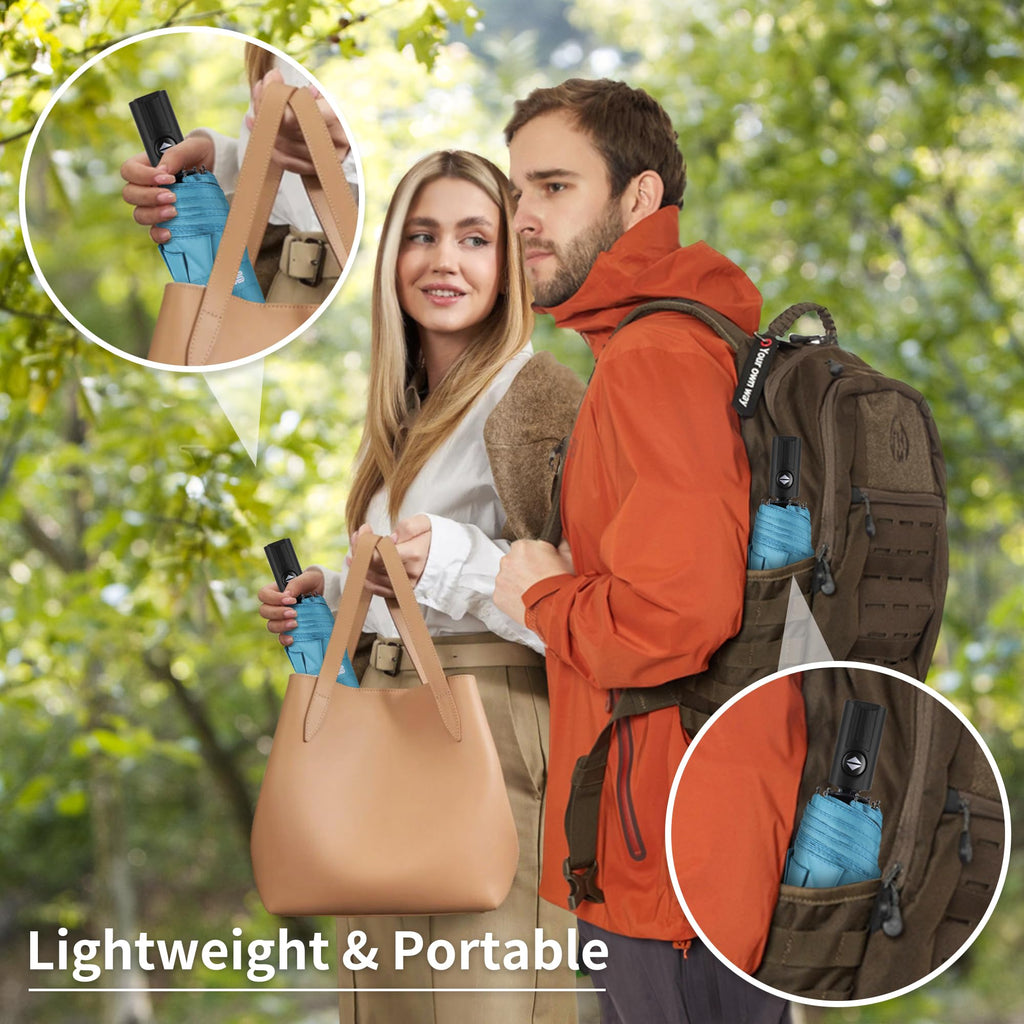 Seniny Windproof Travel Umbrella, Automatic Umbrellas for Rain, Portable & Compact Umbrellas for Backpack, Strong UV for Protection, Folding Small Sun Umbrella for Car, Walking Jansha Store