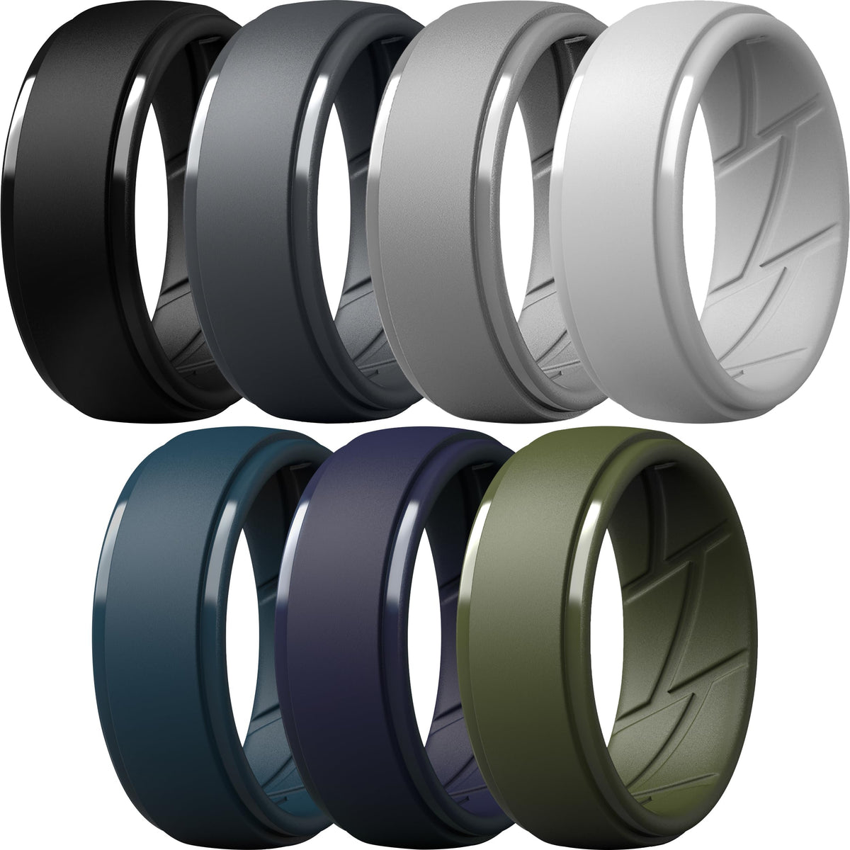 ThunderFit Men's Silicone Rings, Breathable Rubber Bands, 10mm Wide Jansha Store