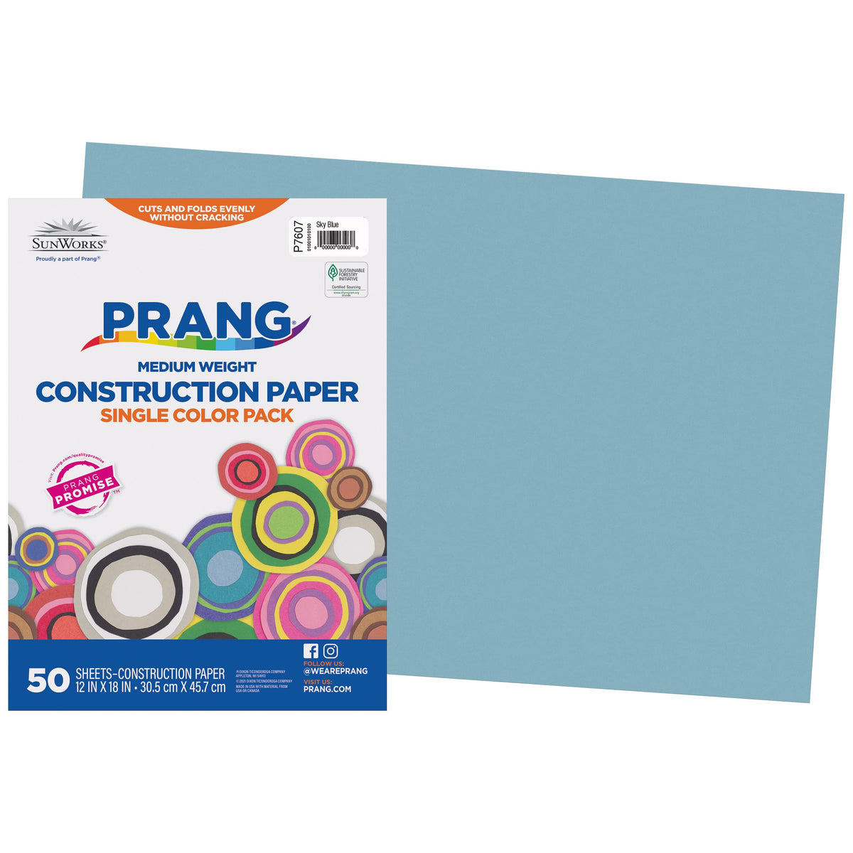 Prang (Formerly SunWorks) Construction Paper, 10 Assorted Colors, 12" x 18", 50 Sheets Jansha Store