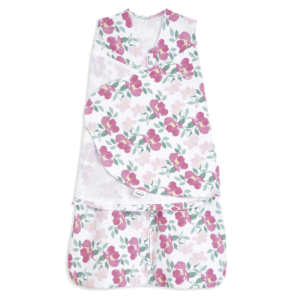 HALO SleepSack Swaddle | Cotton | 1.5 TOG | 6-12 lbs |Floral Stripe Jansha Store